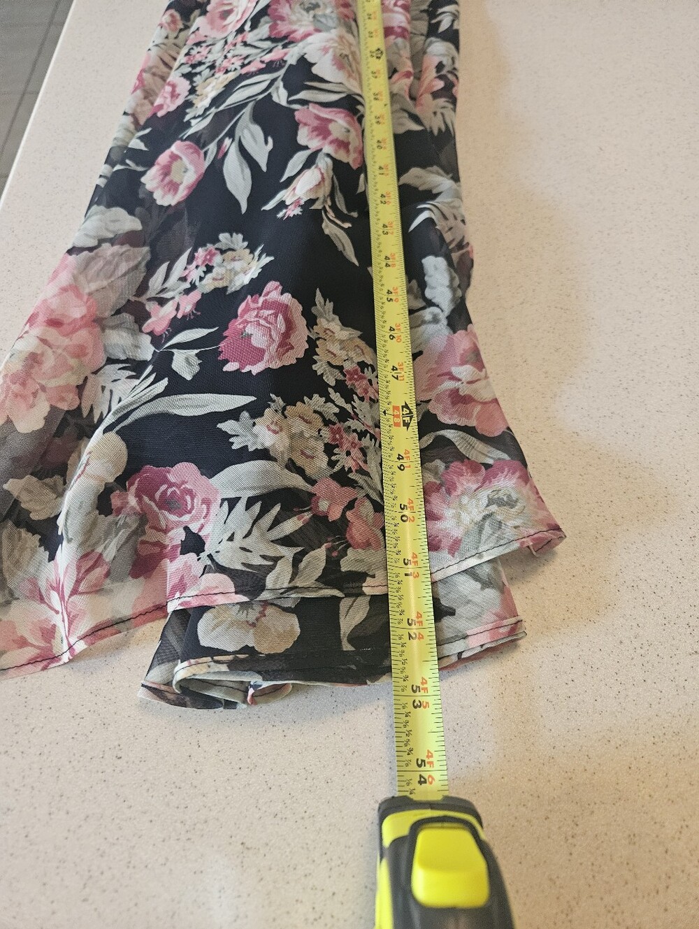 Positive Attitude SZ 10 Vintage Sleeveless Dark Floral A-Line Maxi Dress Lined - Picture 9 of 9